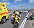 רוכב אופנוע נפצע בינוני כתוצאה מתאונה עם רכב פרטי במחלף גדרה
