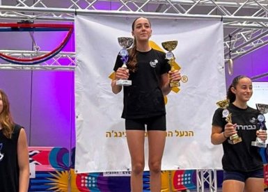יהב רוזנר, אלופת נינג'ה ישראל 2026 (צילום: פייסבוק תיכון דרכא)